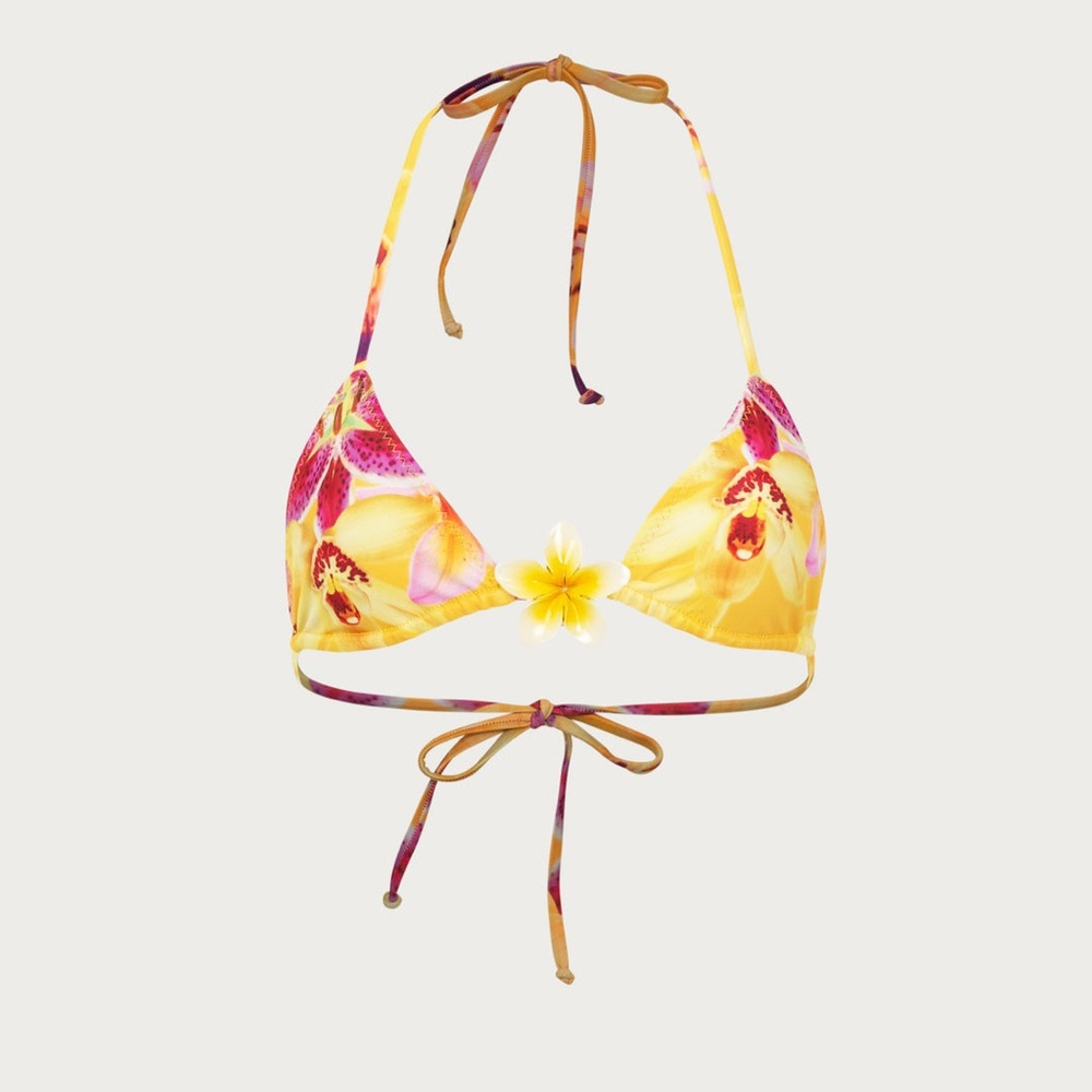 NWT Island Triangle Top Yellow Tropical